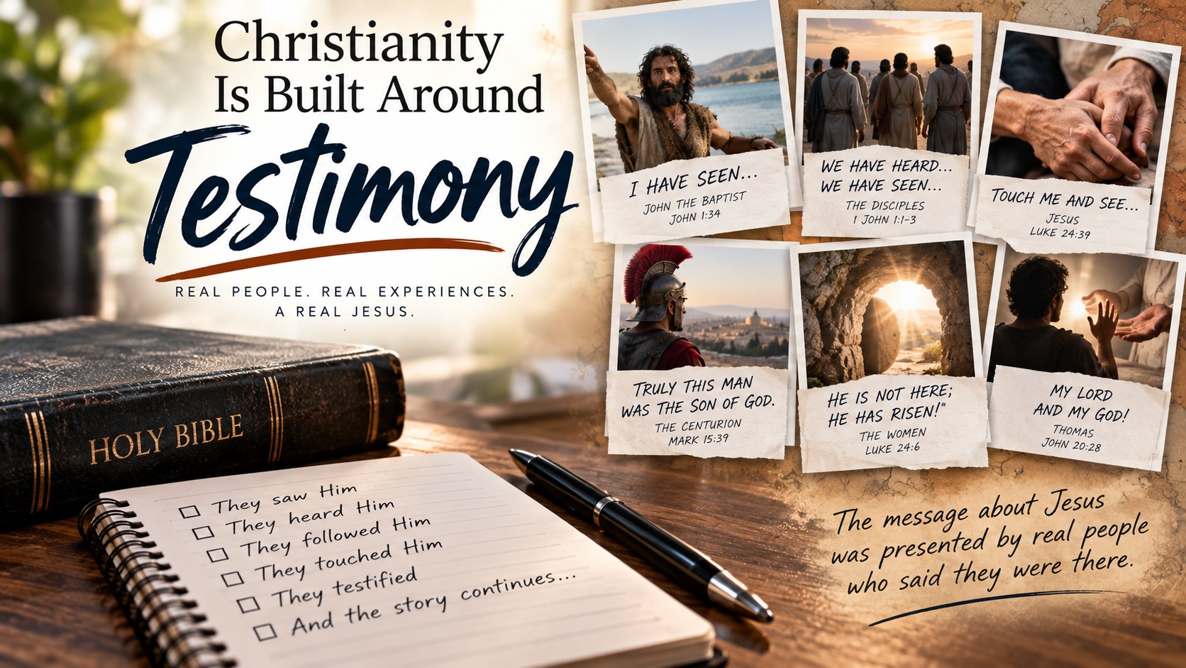 Christianity is built around testimony