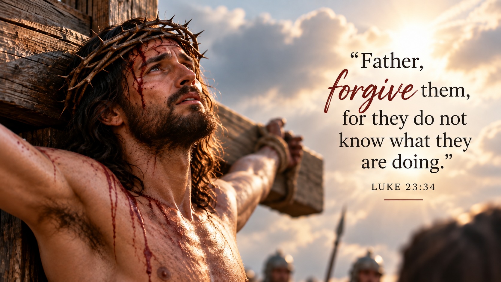 Father forgive them, for they know not what they are doing.