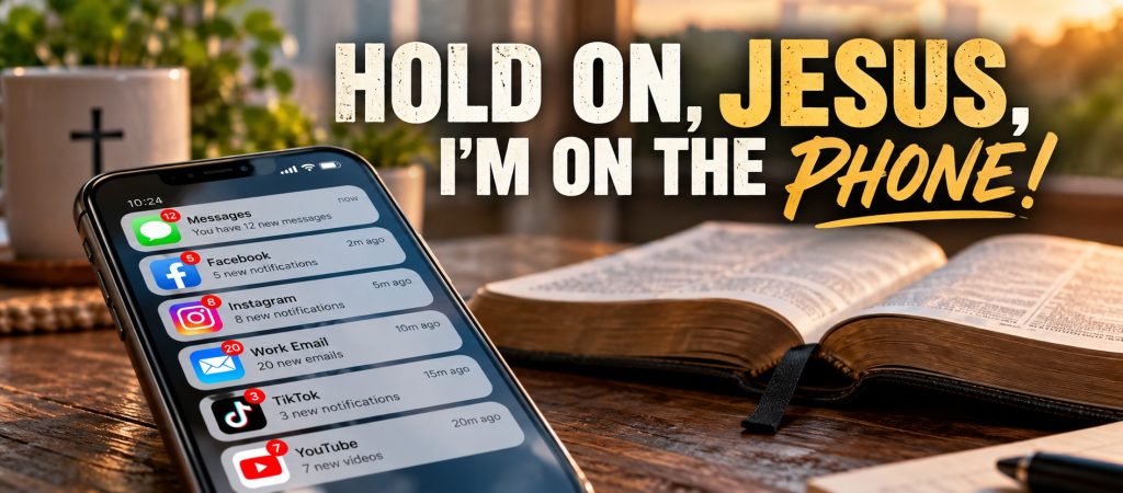 Hold On, Jesus, I'm on the Phone! - A Christian wake-up call about putting God first in a world of smartphones, social media, work, and endless distractions.
