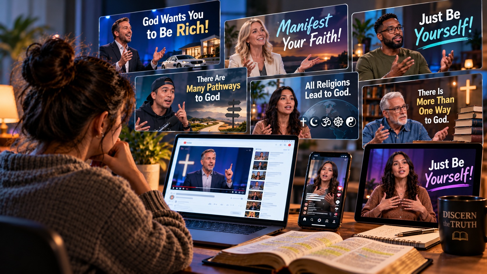 Today, people can spread misleading religious claims through Facebook, TikTok, YouTube, podcasts, books, and websites.
