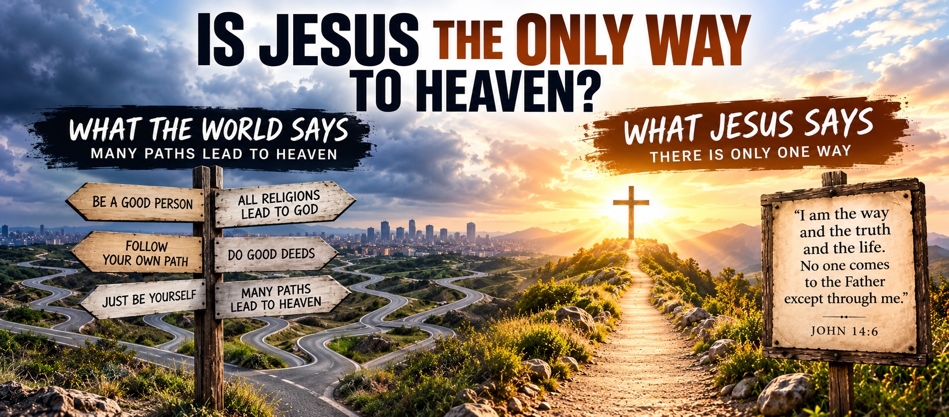 Is Jesus the Only Way to Heaven? What Jesus Himself Says About Salvation. What the World Says vs What Jesus Says.
