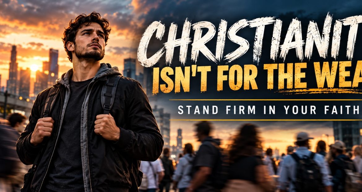 Christianity isn't for the weak. Stand firm in your faith even when the world is against it.